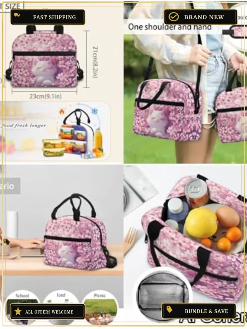 Kids Backpack Set with Lunch Bag Pencil Case Water Bottle Holder 17 inch Bookbag